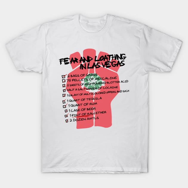 Fear and Loathing Checklist T-Shirt by EsotericExposal